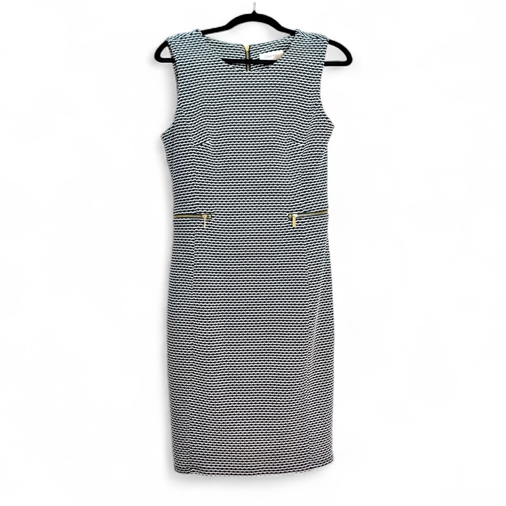 Calvin Klein Black and White Patterned Dress
